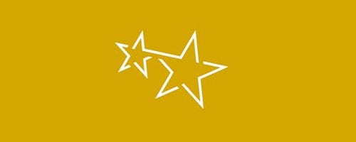 Yellow Background with Two Stars