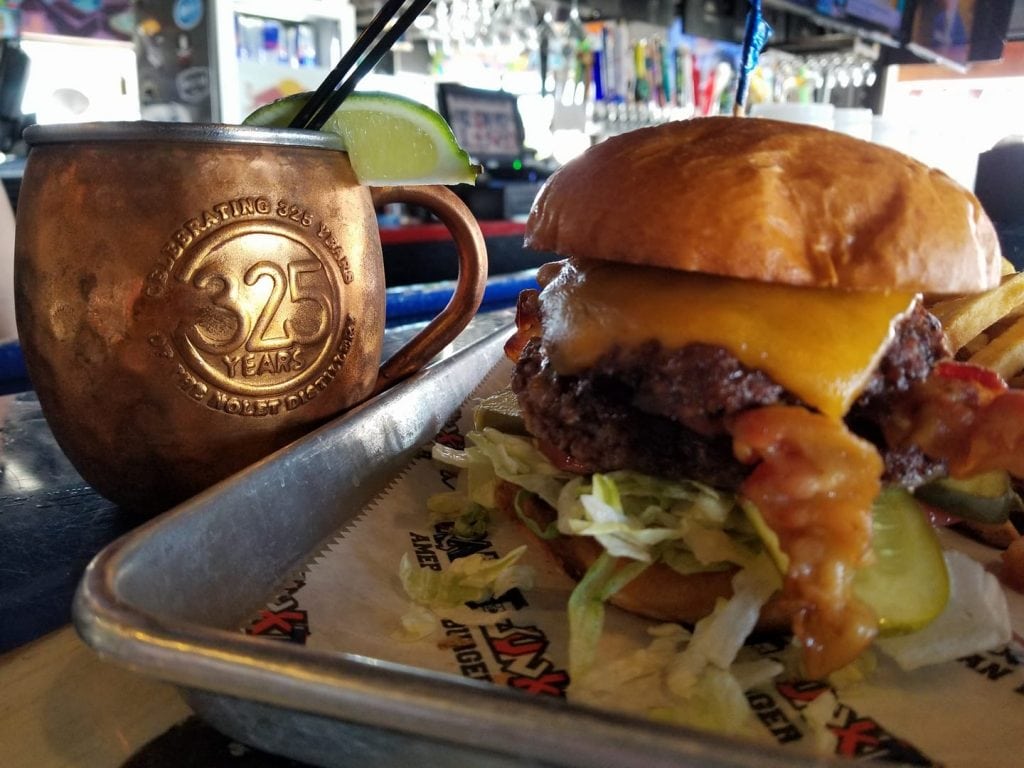 A Tasty Burger And A Moscow Mule